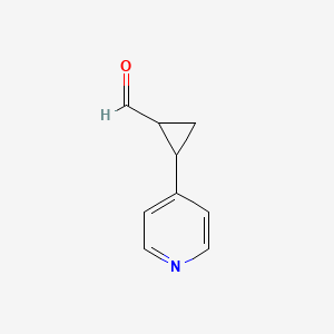 2-(Pyridin-4-yl)cyclopropanecarbaldehyde