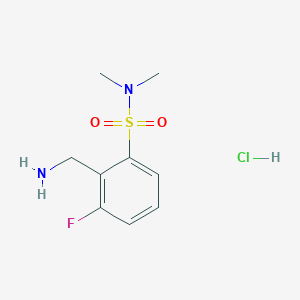 2-(aminomethyl)-3-fluoro-N,N-dimethylbenzene-1-sulfonamide hydrochloride