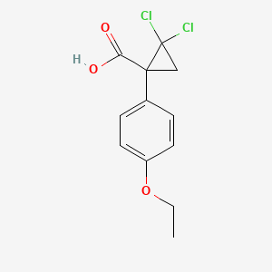 2,2-Dichloro-1-(4-ethoxyphenyl)cyclopropanecarboxylic acid
