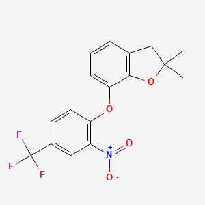 2,2-Dimethyl-7-[2-nitro-4-(trifluoromethyl)phenoxy]-2,3-dihydro-1-benzofuran