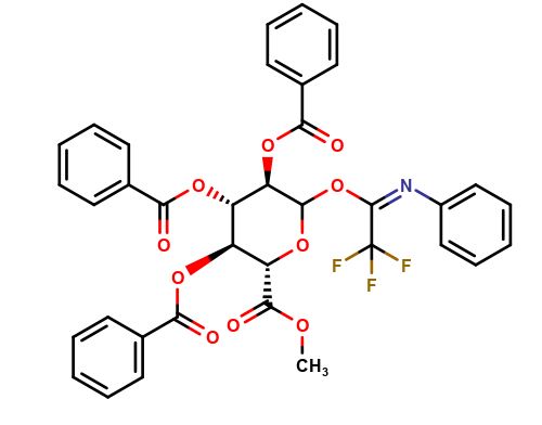 2,3,4-tribenzoate 1-(2,2,2-trifluoro-N-phenylethanimidate)- methyl ester D-Glucopyranuronic acid