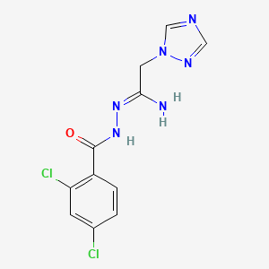 2,4-dichloro-N'-[2-(1H-1,2,4-triazol-1-yl)ethanimidoyl]benzenecarbohydrazide