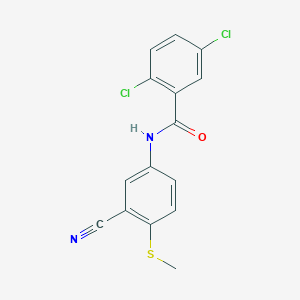 2,5-dichloro-N-[3-cyano-4-(methylsulfanyl)phenyl]benzenecarboxamide