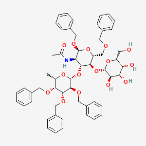 2-Acetamido-1,6-DI-O-benzyl-3-O-(2,3,4-tri-O-benzyl-B-L-fucopyranosyl)-2-deoxy-4-O-(B-D-galactopyranosyl)-A-D-glucopyranoside