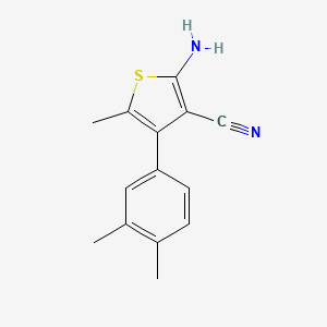 2-Amino-4-(3,4-dimethylphenyl)-5-methylthiophene-3-carbonitrile