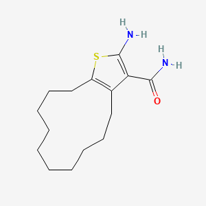 2-Amino-4,5,6,7,8,9,10,11,12,13-decahydrocyclododeca[b]thiophene-3-carboxamide