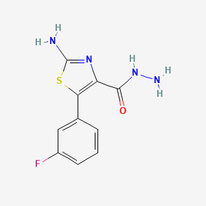 2-Amino-5-(3-fluorophenyl)-1,3-thiazole-4-carbohydrazide