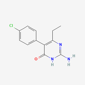 2-Amino-5-(4-chlorophenyl)-6-ethylpyrimidin-4(3H)-one trifluoroacetate salt