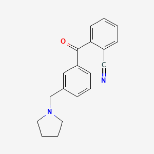 2-Cyano-3'-pyrrolidinomethyl benzophenone