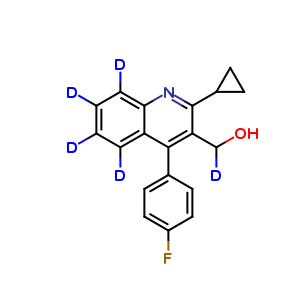 2-Cyclopropyl-4-(4-fluorophenyl)-3-quinolinemethanol-d5