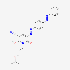2-Hydroxy-4-methyl-6-oxo-5-[(4-phenyldiazenylphenyl)diazenyl]-1-(3-propan-2-yloxypropyl)pyridine-3-c