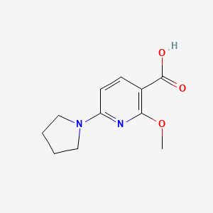 2-Methoxy-6-(pyrrolidin-1-yl)nicotinic acid