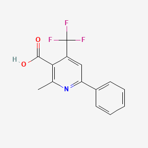 2-Methyl-6-phenyl-4-(trifluoromethyl)nicotinic acid