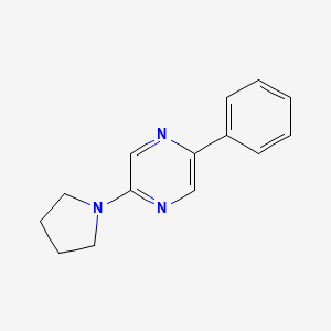 2-Phenyl-5-(pyrrolidin-1-yl)pyrazine