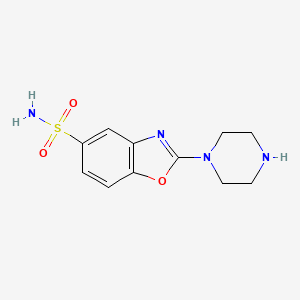 2-Piperazin-1-yl-1,3-benzoxazole-5-sulfonamide