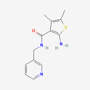 2-amino-4,5-dimethyl-N-(pyridin-3-ylmethyl)thiophene-3-carboxamide
