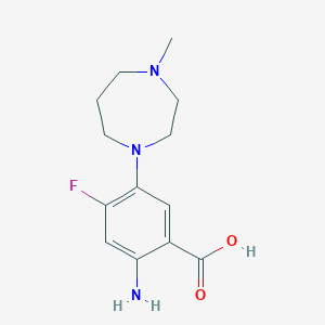 2-amino-4-fluoro-5-(4-methyl-1,4-diazepan-1-yl)benzoic acid