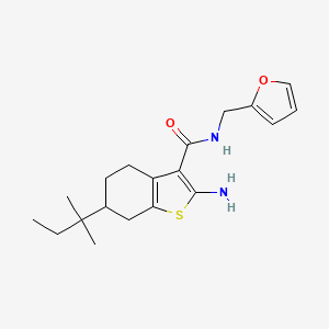 2-amino-6-(1,1-dimethylpropyl)-N-(2-furylmethyl)-4,5,6,7-tetrahydro-1-benzothiophene-3-carboxamide