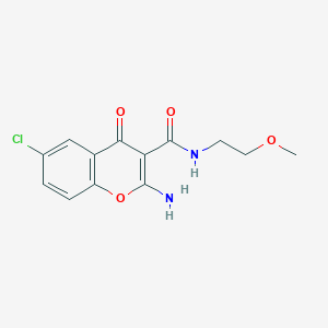 2-amino-6-chloro-N-(2-methoxyethyl)-4-oxo-4H-chromene-3-carboxamide