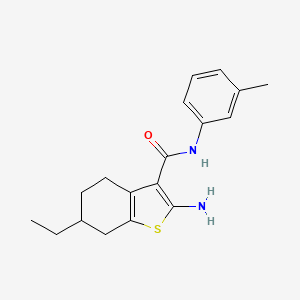 2-amino-6-ethyl-N-(3-methylphenyl)-4,5,6,7-tetrahydro-1-benzothiophene-3-carboxamide