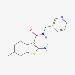 2-amino-6-methyl-N-(pyridin-3-ylmethyl)-4,5,6,7-tetrahydro-1-benzothiophene-3-carboxamide