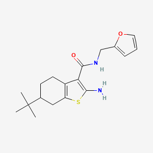 2-amino-6-tert-butyl-N-(2-furylmethyl)-4,5,6,7-tetrahydro-1-benzothiophene-3-carboxamide