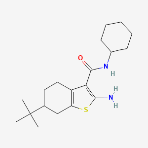 2-amino-6-tert-butyl-N-cyclohexyl-4,5,6,7-tetrahydro-1-benzothiophene-3-carboxamide