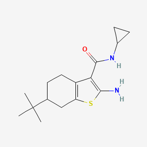 2-amino-6-tert-butyl-N-cyclopropyl-4,5,6,7-tetrahydro-1-benzothiophene-3-carboxamide