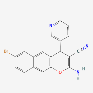 2-amino-7-bromo-4-(3-pyridinyl)-4H-benzo[g]chromene-3-carbonitrile