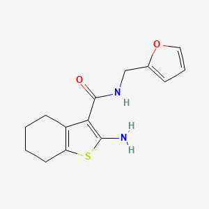 2-amino-N-(2-furylmethyl)-4,5,6,7-tetrahydro-1-benzothiophene-3-carboxamide