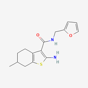 2-amino-N-(2-furylmethyl)-6-methyl-4,5,6,7-tetrahydro-1-benzothiophene-3-carboxamide