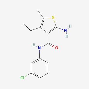 2-amino-N-(3-chlorophenyl)-4-ethyl-5-methylthiophene-3-carboxamide