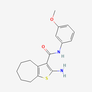 2-amino-N-(3-methoxyphenyl)-5,6,7,8-tetrahydro-4H-cyclohepta[b]thiophene-3-carboxamide