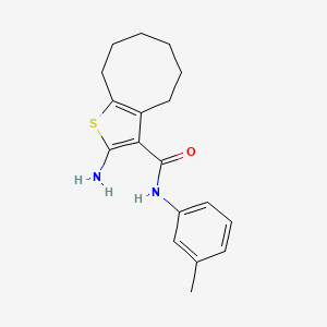 2-amino-N-(3-methylphenyl)-4,5,6,7,8,9-hexahydrocycloocta[b]thiophene-3-carboxamide