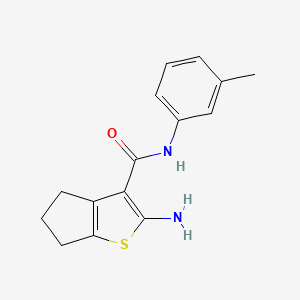 2-amino-N-(3-methylphenyl)-5,6-dihydro-4H-cyclopenta[b]thiophene-3-carboxamide