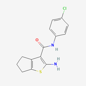 2-amino-N-(4-chlorophenyl)-5,6-dihydro-4H-cyclopenta[b]thiophene-3-carboxamide