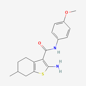 2-amino-N-(4-methoxyphenyl)-6-methyl-4,5,6,7-tetrahydro-1-benzothiophene-3-carboxamide