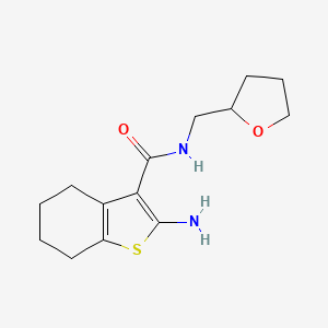 2-amino-N-(oxolan-2-ylmethyl)-4,5,6,7-tetrahydro-1-benzothiophene-3-carboxamide