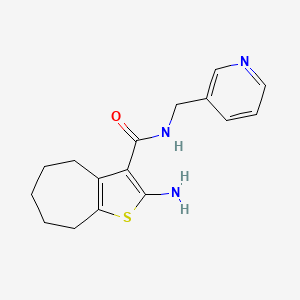 2-amino-N-(pyridin-3-ylmethyl)-5,6,7,8-tetrahydro-4H-cyclohepta[b]thiophene-3-carboxamide
