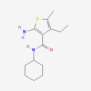 2-amino-N-cyclohexyl-4-ethyl-5-methylthiophene-3-carboxamide