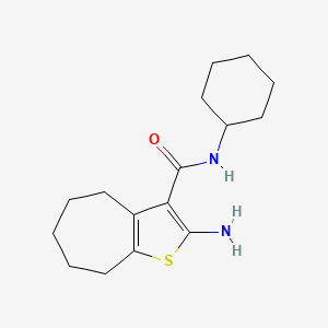 2-amino-N-cyclohexyl-5,6,7,8-tetrahydro-4H-cyclohepta[b]thiophene-3-carboxamide