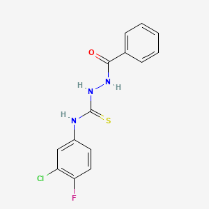 2-benzoyl-N-(3-chloro-4-fluorophenyl)-1-hydrazinecarbothioamide