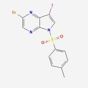 2-bromo-7-iodo-5-(4-methylbenzenesulfonyl)-5H-pyrrolo[2,3-b]pyrazine