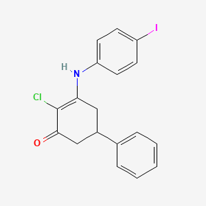 2-chloro-3-(4-iodoanilino)-5-phenyl-2-cyclohexen-1-one