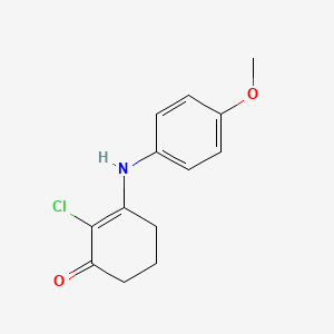 2-chloro-3-(4-methoxyanilino)-2-cyclohexen-1-one