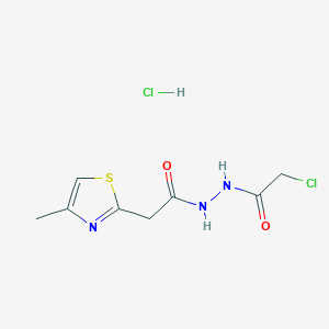2-chloro-N'-[(4-methyl-1,3-thiazol-2-yl)acetyl]acetohydrazide hydrochloride