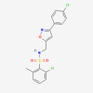 2-chloro-N-{[3-(4-chlorophenyl)-5-isoxazolyl]methyl}-6-methylbenzenesulfonamide