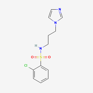 2-chloro-N-[3-(1H-imidazol-1-yl)propyl]benzenesulfonamide