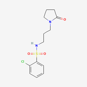 2-chloro-N-[3-(2-oxo-1-pyrrolidinyl)propyl]benzenesulfonamide