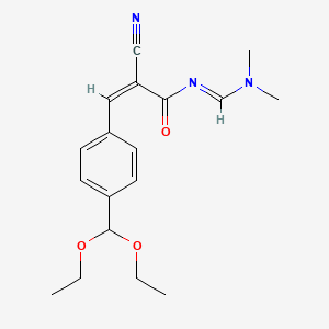 2-cyano-3-[4-(diethoxymethyl)phenyl]-N-[(dimethylamino)methylene]acrylamide